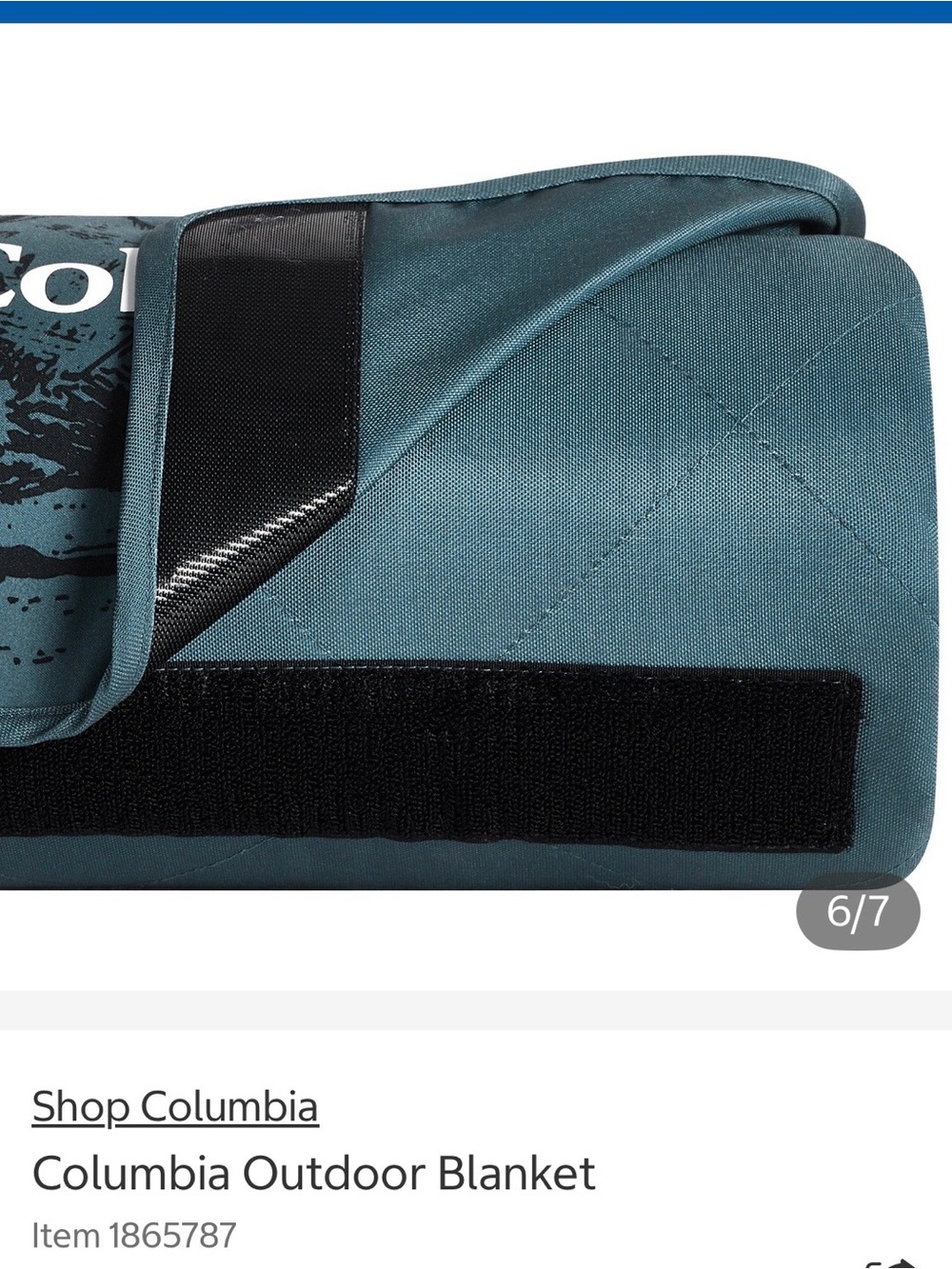 Columbia Outdoor Blanket Bag — Teal Mountain Print - Picture 6 of 8
